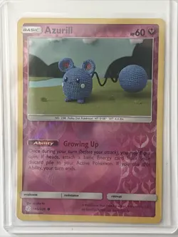 Pokemon TCG Azurill 146/236 Cosmic Eclipse Reverse Holo Card | NM Pack Fresh - Image 1
