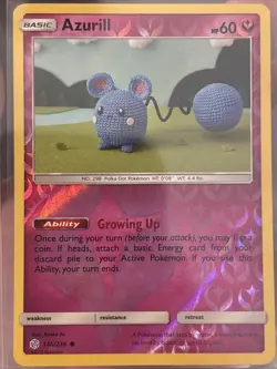 Pokemon TCG Azurill 146/236 Cosmic Eclipse Reverse Holo Card | NM Pack Fresh - Image 2
