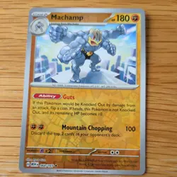 MACHAMP 068/165 POKEMON CARD (151 SET) REVERSE HOLO - Image 2