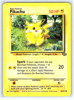Pikachu 60/64 Jungle NM or LP Pokemon Card - Image 1