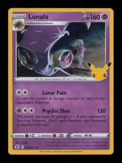 HOLO LUNALA RARE HOLO 015/025 NM POKEMON - Image 1