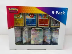 Pokemon TCG Tin Kanto Power 5 Mini Tin Costco Box Set 820650100642 - Image 1
