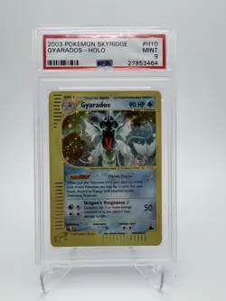 2003 POKEMON SKYRIDGE #H10 GYARADOS-HOLO PSA 9 - Nice Swirl - Low Pop - Image 1
