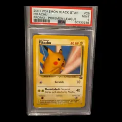 2001 Black Star Promo #26 - Pikachu - Mint - Pokemon League - PSA 9! - Image 1