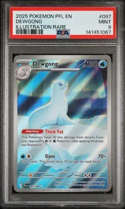 PSA 9 Dewgong 097/094 Illustration Rare 2025 Pokemon PFL EN MINT ❄✨ - Image 1