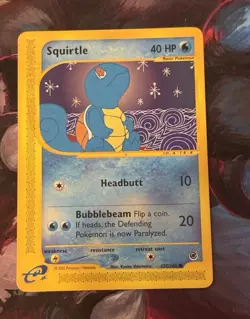 Squirtle 132/165: Expedition Base Set 2002 Vintage. NM Pokemon - Image 1