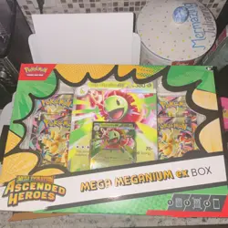 5 Pokemon Mega Evolution Ascended Heroes ex Box Mega Feraligatr Meganium Emboar - Image 5