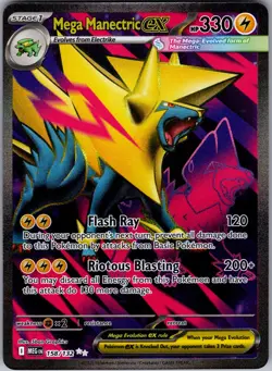 Mega Manectric ex 158/132 Ultra Rare Mega Evolution Pokemon Near Mint - Image 1
