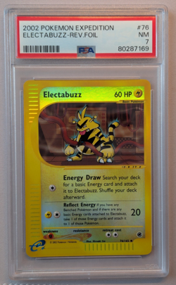 2002 Electabuzz Reverse Holo 76/165 Rare Expedition Pokemon Card PSA 7 NM - Image 1