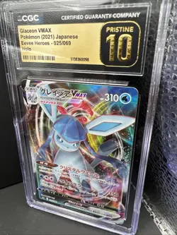 🔥🔥Glaceon VMAX Pristine 10 Holo 025/069 Eevee Heroes 2021 Pokemon Card🔥🔥 - Image 2