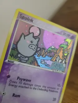 Spoink 62/100 Pokemon Card TCG EX Crystal Guardians Reverse Holo Stamped - Image 3