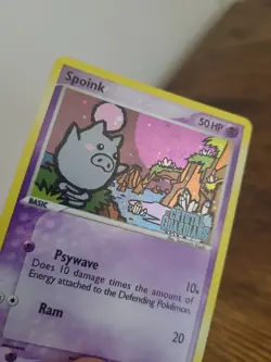 Spoink 62/100 Pokemon Card TCG EX Crystal Guardians Reverse Holo Stamped - Image 4