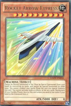 Rocket Arrow Express GAOV-EN016 Silver Rare Yu-Gi-Oh Card (U) New - Image 1