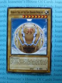 Hieratic Seal of the Sun Dragon Overlord GAOV-EN002 Yu-Gi-Oh Card 1st Edition - Image 1