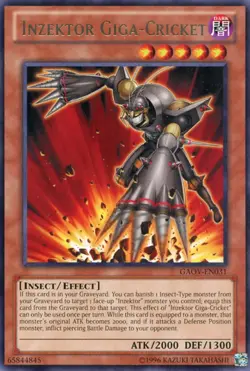 Inzektor Giga-Cricket GAOV-EN031 Silver Rare Yu-Gi-Oh Card (U) New - Image 2