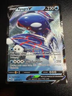Kyogre V 037/159 Crown Zenith Ultra Rare Holo Pokemon TCG Card - Image 1