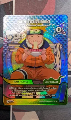 NARUTO UZUMAKI "Ready or not Ramen, here I come!" Mythos Card Rare Event Promo - Image 1