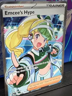 Emcee's Hype 220/182 Destined Rivals Full Art Trainer Double Rare Pokemon Card - Image 2