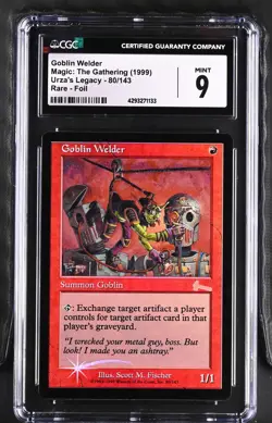 GOBLIN WELDER Urza's Legacy Foil Rare CGC 9 MTG [Nostalgium] - Image 1