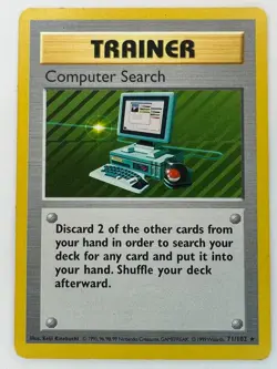 SHADOWLESS Computer Search - Base Set Vintage Rare Pokemon Card 71/102 LP - Image 1