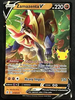 Pokemon Zamazenta V - Celebrations - 018/025 NM3 - Image 1