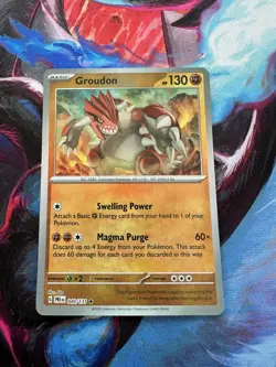 Groudon (Master Ball Pattern) 049/131 Sv: Pokemon Prismatic Evolutions Holo NM - Image 1