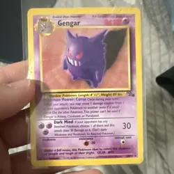 Pokemon TCG Gengar 5/62 Fossil Holo Rare 1999 English Wizards of the Coast - Image 1