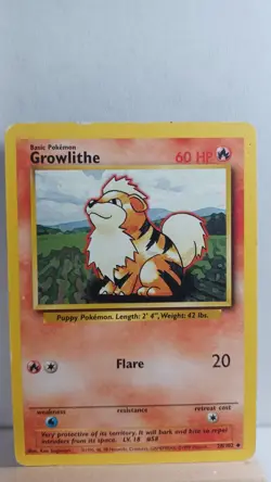 Growlithe [HP] - Pokemon TCG Base Set 28/102 [Uncommon] - Image 1