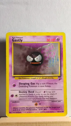 Gastly [HP] - Pokemon TCG Base Set 2 75/130 [Common] - Image 1
