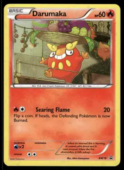 Darumaka BW18 Holo Promo Black And White Promo Pokemon Holo Near Mint - Image 1
