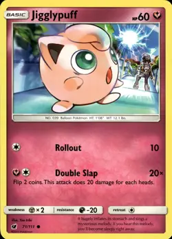 Jigglypuff 71/111 | SM - Crimson Invasion | Pokemon TCG | English | Common - Image 2