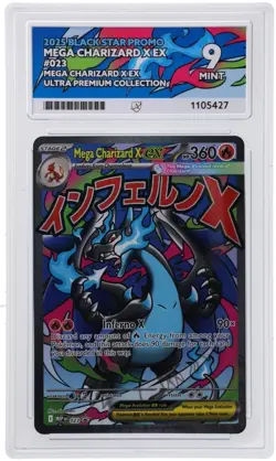 Pokemon Mega Charizard MEP 023 - Black Star Promo Ace 9 - fresh grade - Image 1