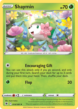 Shaymin 014/189 R Astral Radiance Pokemon Reverse Holo NM/M - Image 1