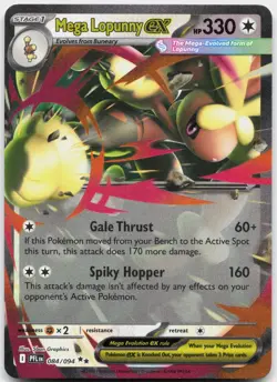 Mega Lopunny ex 084/094 Double Rare Phantasmal Flames Pokemon Near Mint - Image 1