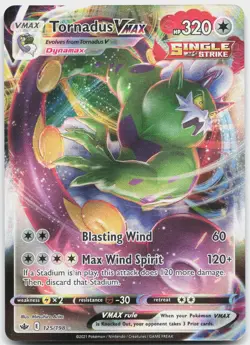 Tornadus VMAX 125/198 Holo VMAX Rare Chilling Reign Pokemon Near Mint - Image 1