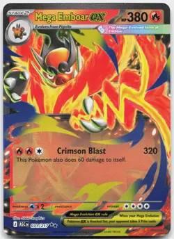 Mega Emboar ex 031/217 Double Rare Ascended Heroes Pokemon Near Mint - Image 1