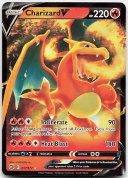 Charizard V 017/172 Holo V Rare Brilliant Stars Pokemon Near Mint - Image 1