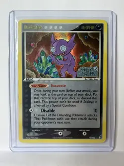 Sableye 10/100 EX Crystal Guardians Reverse Holo Stamped Pokemon- Lightly Played - Image 1