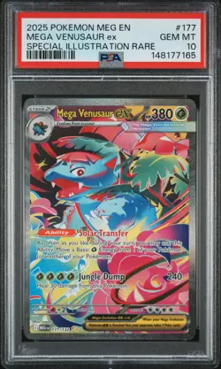 2025 POKEMON MEG EN-MEGA EVOLUTION #177 MEGA VENUSAUR EX PSA 10 - Image 1