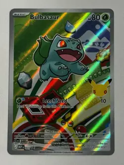 First Partner Illustration Bulbasaur Promo Full Art Holo 037 Pokemon TCG - Image 2