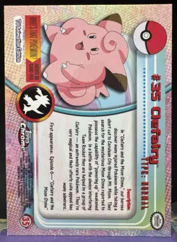 Clefairy Topps Chrome Pokemon TV Animation Edition #35 2000 - Image 2