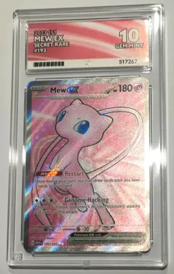 Pokemon Mew EX Scarlet & Violet 151 Secret Rare ACE 10 Gem Mint - Image 1