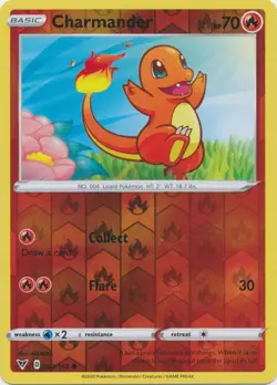 Charmander Vivid Voltage 023/185 Reverse Holo Common 2020 Pokemon TCG Near Mint - Image 1