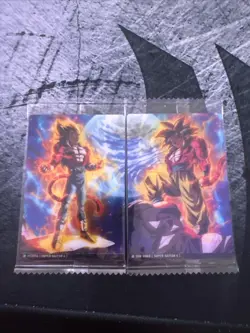 Dragon Ball Itajaga Vol.7 Card Son Goku & Vegeta SS4 Holo Japanese Version - Image 1