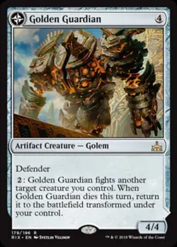 Golden Guardian -Foil Near Mint MTG Rivals of Ixalan - Image 1