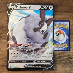 Jumbo Dubwool V SWSH049 NM 2020 Pokemon Champions Path Collection Box Card - Image 1