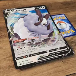 Jumbo Dubwool V SWSH049 NM 2020 Pokemon Champions Path Collection Box Card - Image 2
