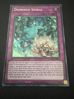 DOOD-EN079 Dominus Spiral : Secret Rare 1st Edition Mint YuGiOh Card - Image 1