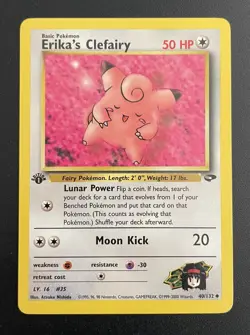 Erika's Clefairy | 40/132 | 1st Edition | Gym Challenge Card | Common | NM - Image 1