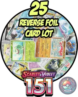 Pokemon 151 Only - 25 Reverse Foil Pokemon Card Lot - Random - No Duplicate - Image 1